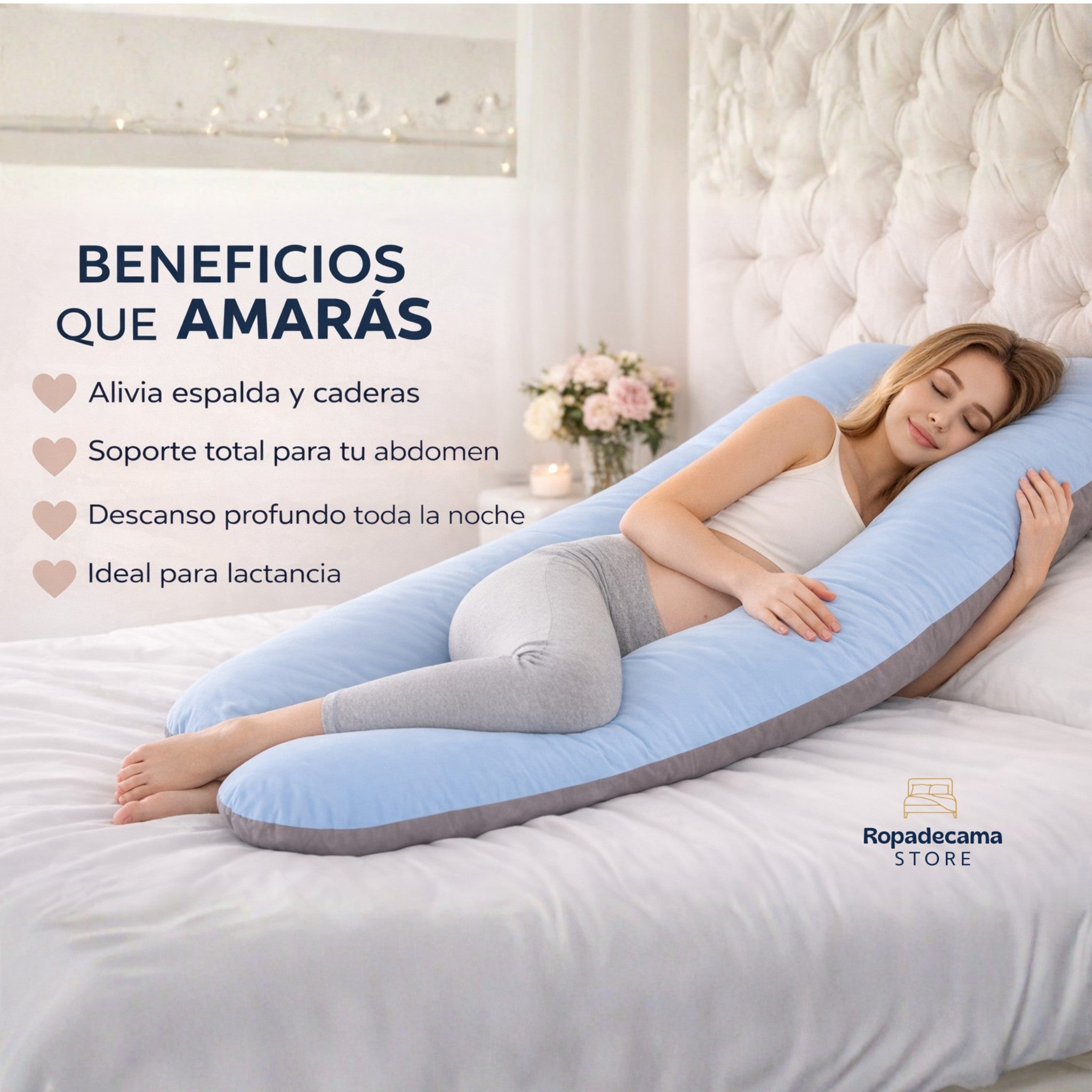 Almohada para Embarazada, Multifuncional, Diseño U